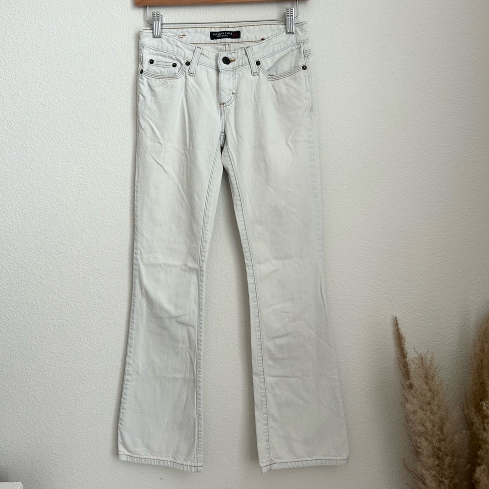 American Eagle Y2K Low Rise Light Wash Denim Jeans Size 0